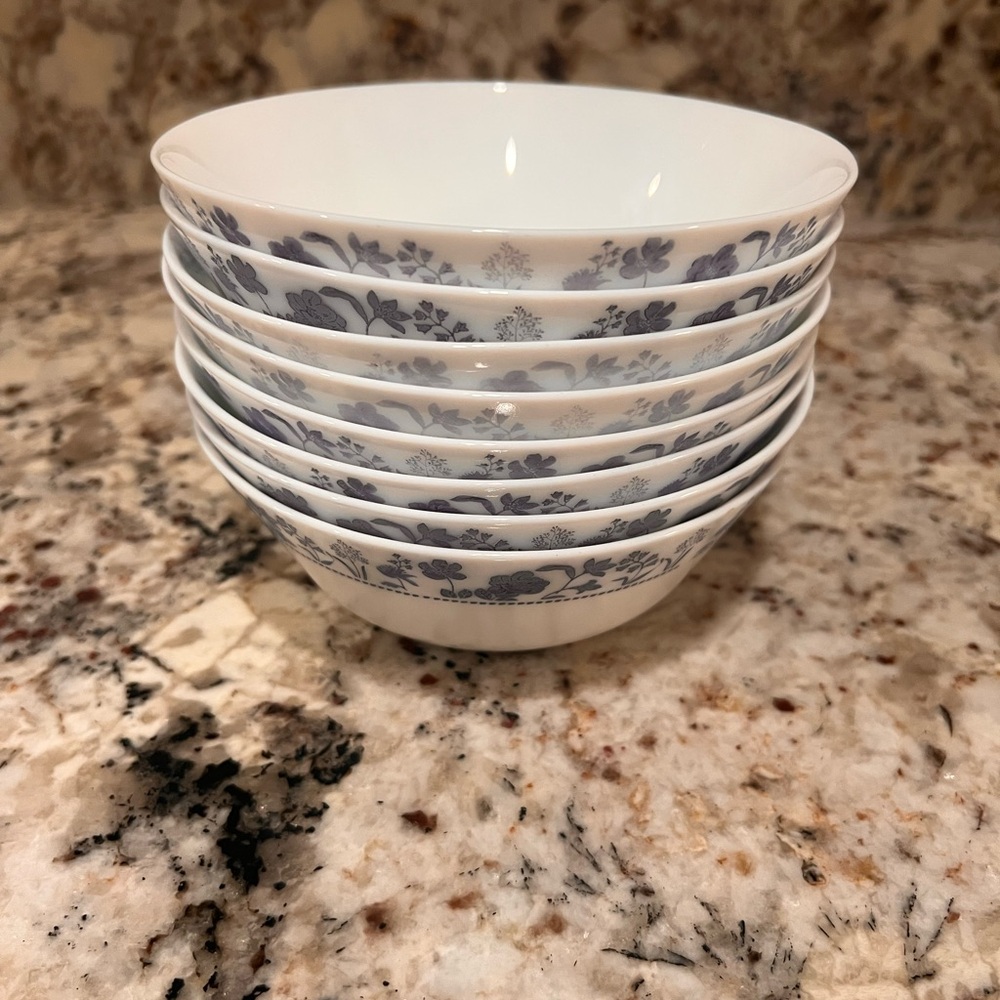 Corelle Bowls Navy & White | Set of 8
